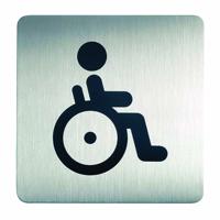 Pictogramme design carré toilette - Handicapé