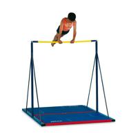 Lot De 3 Barres Fixes De Gymnastique 125 Cm - Acier Rouge - Pour Exercices Et Retournements