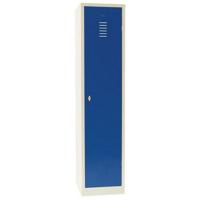 Vestiaire sur socle 1 case avec porte largeur 40cm bleu Manutan