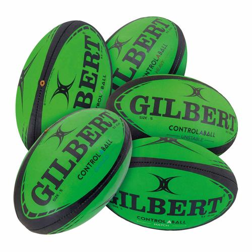 Lot 5 ballons de rugby - Gilbert - control-A-balls taille 5