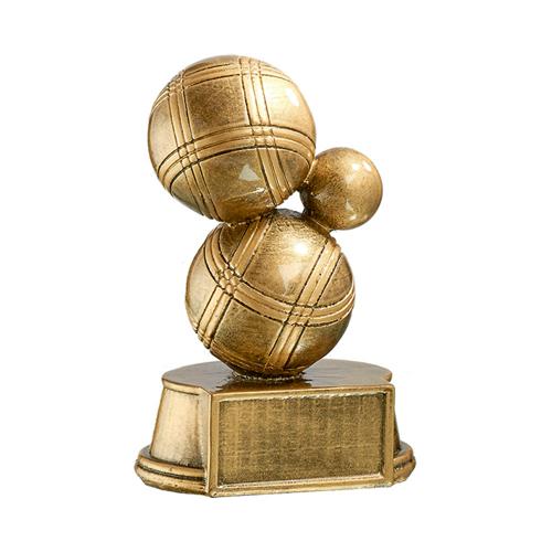 Trophée boules bronze - spécial pétanque - 15cm.