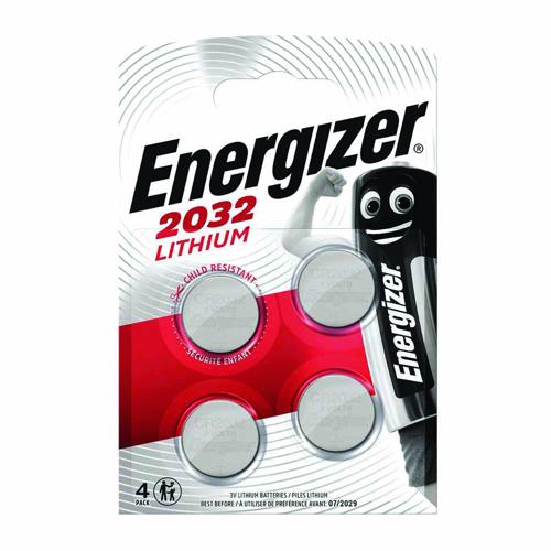 Pile bouton Lithium CR 2032 - Lot de 4 - Energizer
