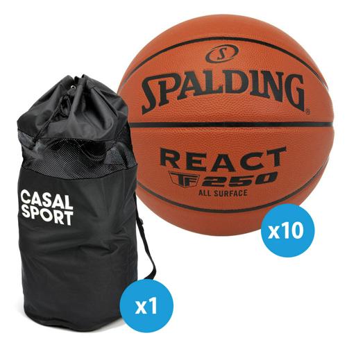 Lot 10 ballons basket - Spalding - TF250 React