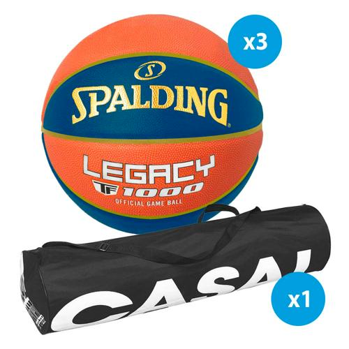 Ballon basket - Spalding - TF1000 Legacy LNB taille 7 - Lot de 3