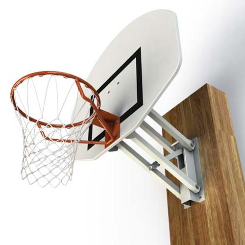 But de basket mural réglable à hauteur réglable de 2, 60m à 3, 05m par système vis sans fin, panneau rectangulaire / l'u