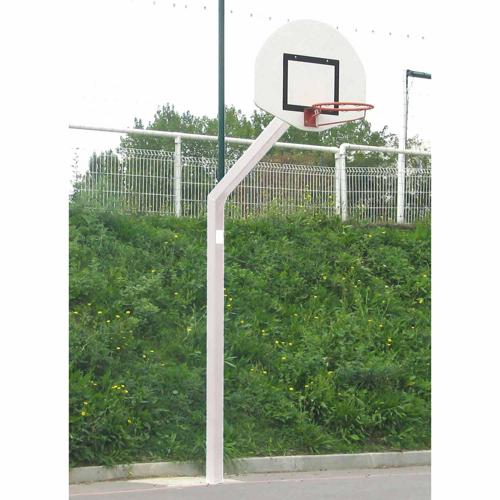 But de basket de rue galvanisé et plastifié à hauteur de 3,05m, scellement direct