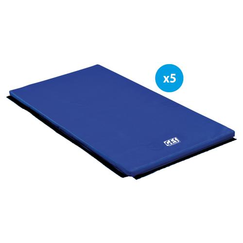 Lot 5 tapis de gymnastique - GES - Essentials associatifs houssés 200 x 100 x 4 cm