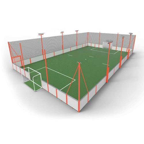 Terrain de Soccer Foot5 complet scellement direct 30 x 18 m avec éclairage - sans gazon synthétique - ni pose