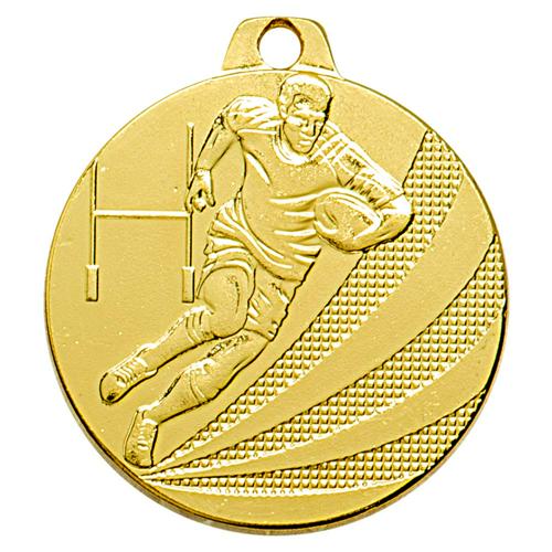 Médaille - rugby - or - 40 mm
