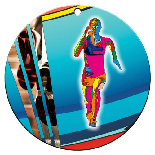 Médaille céramique - course féminine - 70mm
