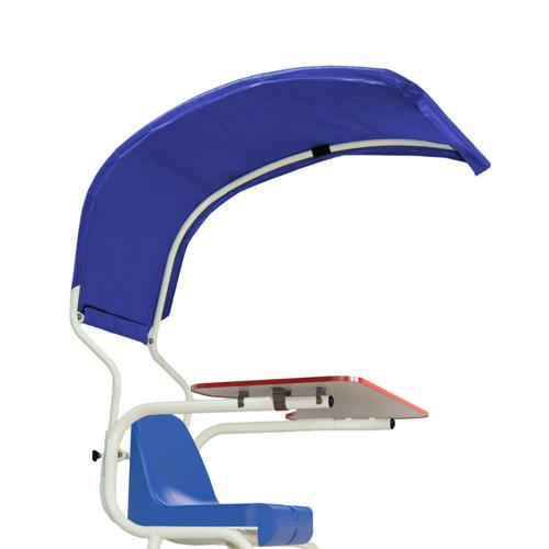 Protection solaire pour chaise d'arbitre de tennis - fixation sur tubes de Ø 32 à 40 mm