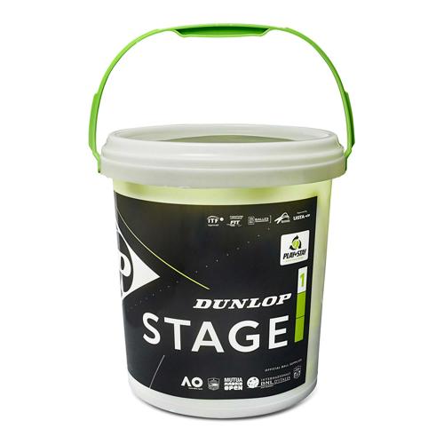 Balles de tennis - Dunlop - Stage 1 vert - seau de 36 balles