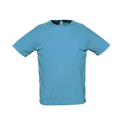 Tee-shirt personnalisable uni technic PES adulte bleu atoll