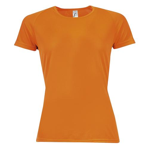 Tee-shirt personnalisable multitech PESFéminin orange fluo