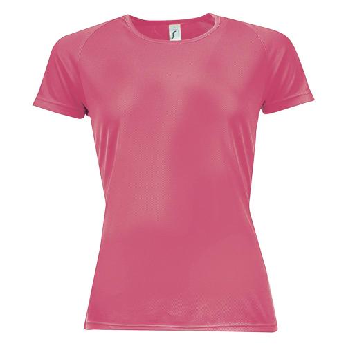 Tee-shirt personnalisable multitech PESFéminin rose fluo