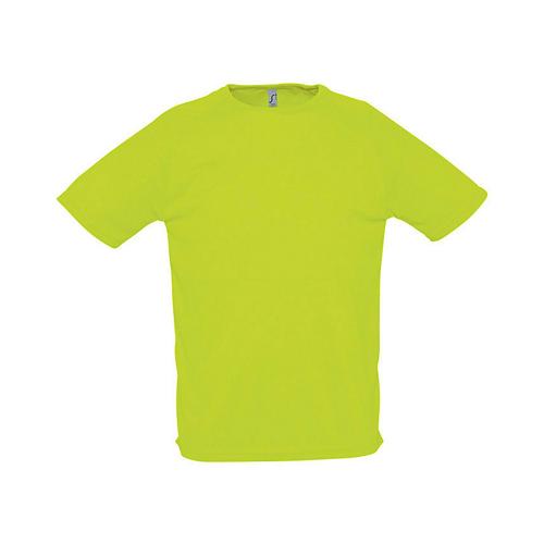 Tee-shirt personnalisable uni technic PES adulte vert fluo