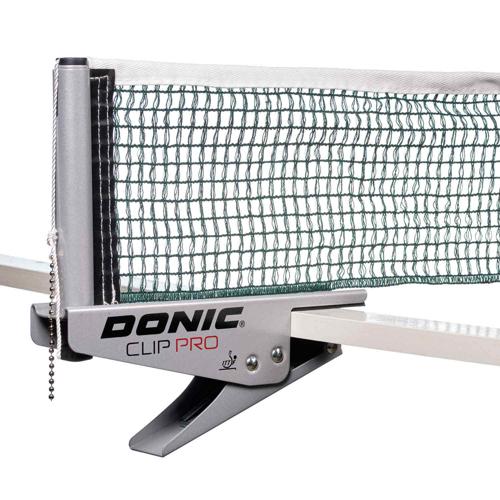 Ensemble poteaux filet tennis de table - Donic - clip pro - filet vert poteaux gris
