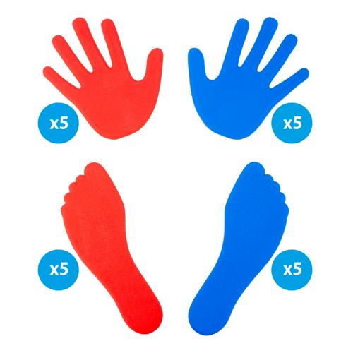 Durable 104704 Forme De Marquage Au Sol Pied, Amovible Jaune 5 Paire(s