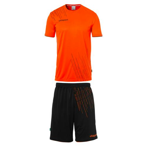 Set maillot et short de foot Enfant - Uhlsport - Score 26 Orange Fluo/Noir
