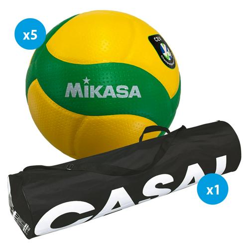 Lot 5 ballons volley - Mikasa - V200W CEV