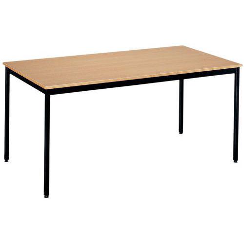 Table de réunion polyvalente 80cm x 160 cm plateau hêtre