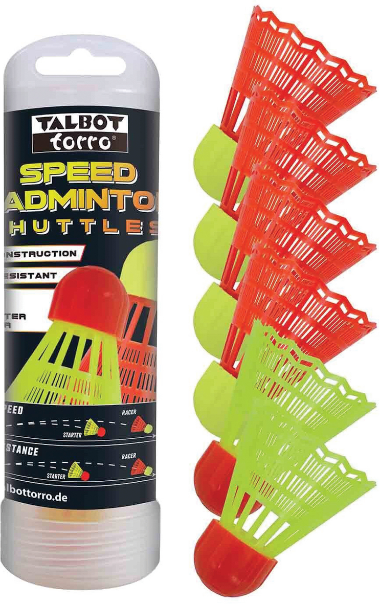 Volani Speedbadminton Talbot-Torro - Con Piumaggio Aerodinamico E Scatola Girevole