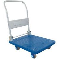 Chariot plastique dossier rabattable - Force 200 kg - Manutan