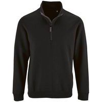 Sweat personnalisable col camionneur en coton NOIR