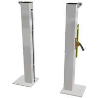 Poteaux en acier carré 80 sur platine / la paire