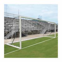 Paire de buts de foot à 11 - transportable, en aluminium ovoïde 120 x 100 mm avec crochets et oreilles