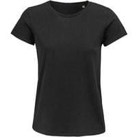 Tee-shirt personnalisable femme coton organique bio Jersey 150 NOIR PROFOND
