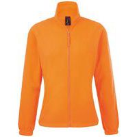 Veste femme micropolaire zippée en polyester ORANGE FLUO