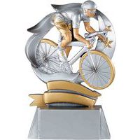 Trophée vélo argent - 15cm