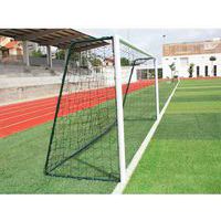 Paire de buts de foot à 8 - mobile en aluminium Ø90 mm avec crochets