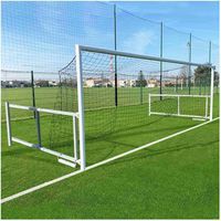 Paire de buts de foot à 8 - rabattable standard en acier galvanisé Ø 90 mm avec crochets