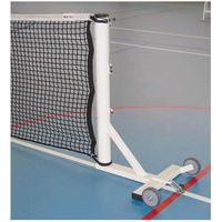 Paire de poteaux diam 90 en acier galvanisé et plastifié, mobile sur embase