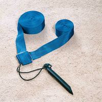 Kit de lignes de délimitation de beach de volley, 8m x 16m, réglable 9m x 18m, bande de 50mm bleues