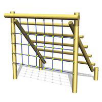 Filet d'escalade hauteur 2m - scellement direct