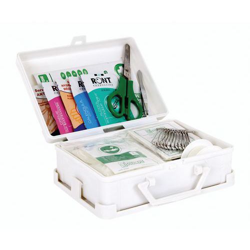 Coffret de secours 1 à 4 personnes - Polypropylène blanc