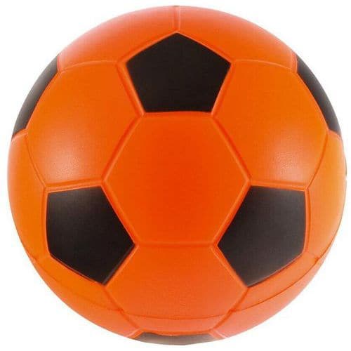 Ballon de foot en mousse Spordas diamètre 12 cm orange et bleu
