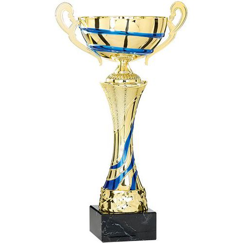 Coupe bleu et or en relief classique