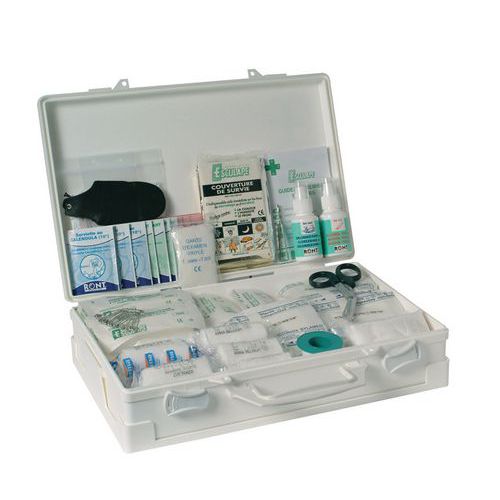 Coffret de secours 8 à 10 personnes - Polypropylène blanc