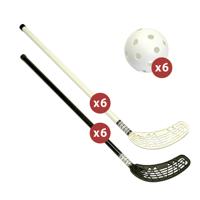 MATERIEL DE UNIHOCKEY PRO UNIHOC - LOT DE 12 CROSSES ET 6 BALLES