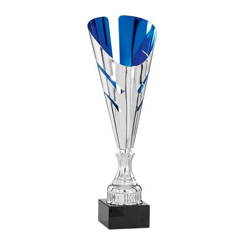 Coupe bleu et argent - laser design - 43cm. Coupe bleu et argent - laser design - 43cm.
