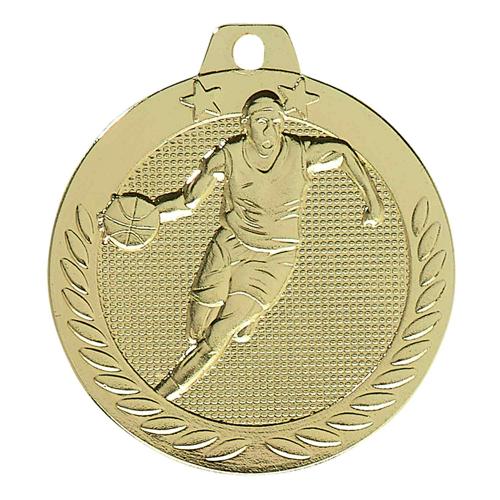 Médaille basket or - 40mm. Médaille basket or - 40mm.