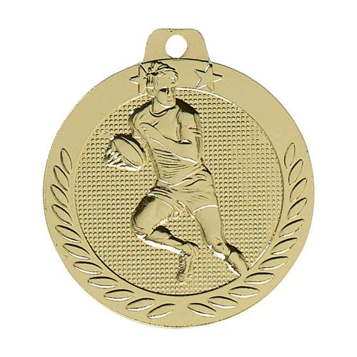Médaille rugby or - 40mm. Médaille rugby or - 40mm.