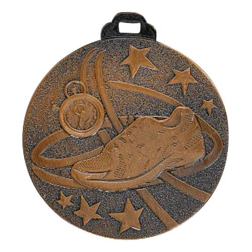 Médaille course à pied bronze - métal massif - 50mm. Médaille course à pied bronze - métal massif - 50mm.