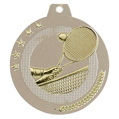 Médaille tennis sable et or - highlight - 50mm.