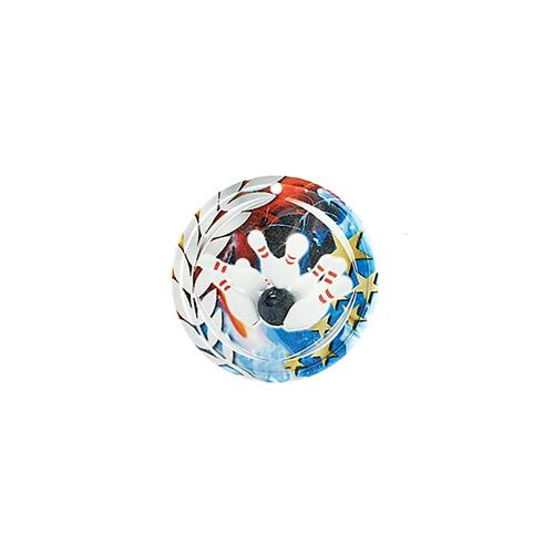 Médaille bowling bleu et rouge avec étoiles et couronne laurier - céramique et ruban bleu inclus - 70mm. Médaille bowling bleu et rouge avec étoiles et couronne laurier - céramique et ruban bleu inclus - 70mm.