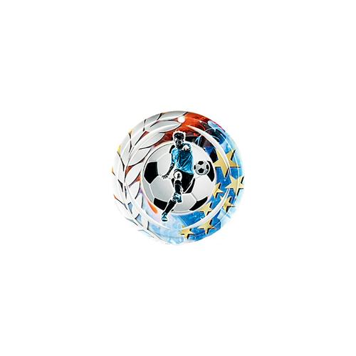 Médaille foot bleu et rouge avec étoiles et couronne laurier - céramique et ruban bleu inclus - 70mm. Médaille foot bleu et rouge avec étoiles et couronne laurier - céramique et ruban bleu inclus - 70mm.